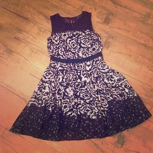 Black and White Floral Dress